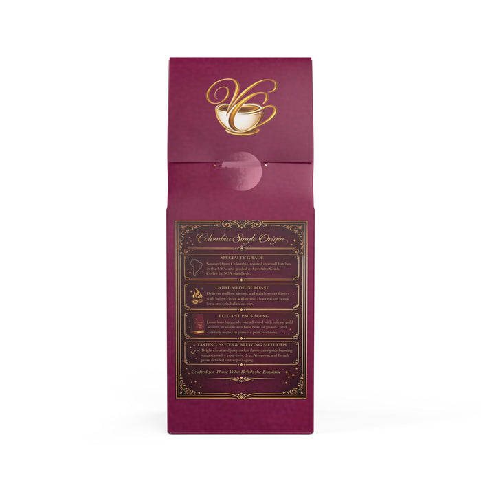 VercenaCoffee Colombia Single Origin Coffee (Light-Medium Roast)
